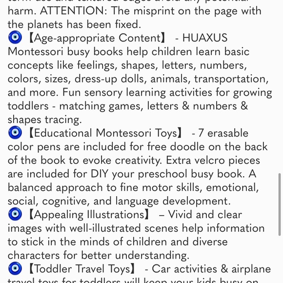 Montessori Preschool Learning Activities Newest Toddler Busy Book Montessori Toy - Picture 8 of 8